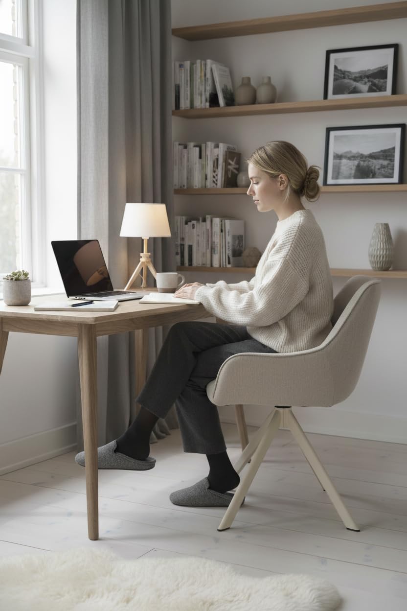 Lot de 6 chaises de salle à manger pivotantes 360° en lin beige avec accoudoirs et structure métal