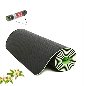 ArrowMax Tpe Yoga Mat 8mm Non Slip, Eco Friendly Fitness Exercise Mat With Carrying Strap,Pro Yoga Mats For Men & Women,Workout Mats For Home, Pilates And Floor Exercises (Green) - image, photos