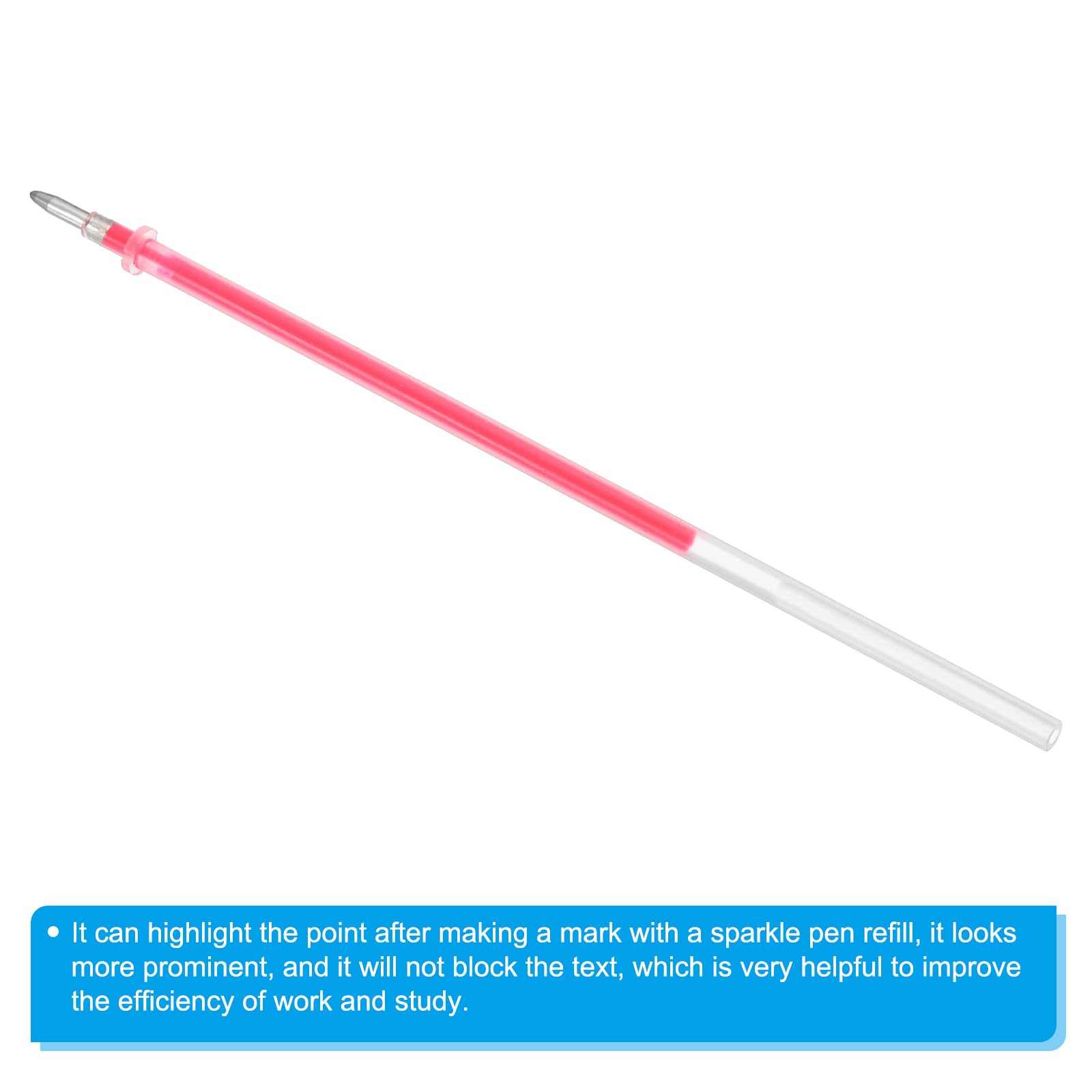 PATIKIL 1mm Gel Pens Refills, 24 Pack Fluorescence Metallic Ink Bold Point for Adults Coloring Books Scrapbooking Art Drawing Journaling, Rose Red - Image 4