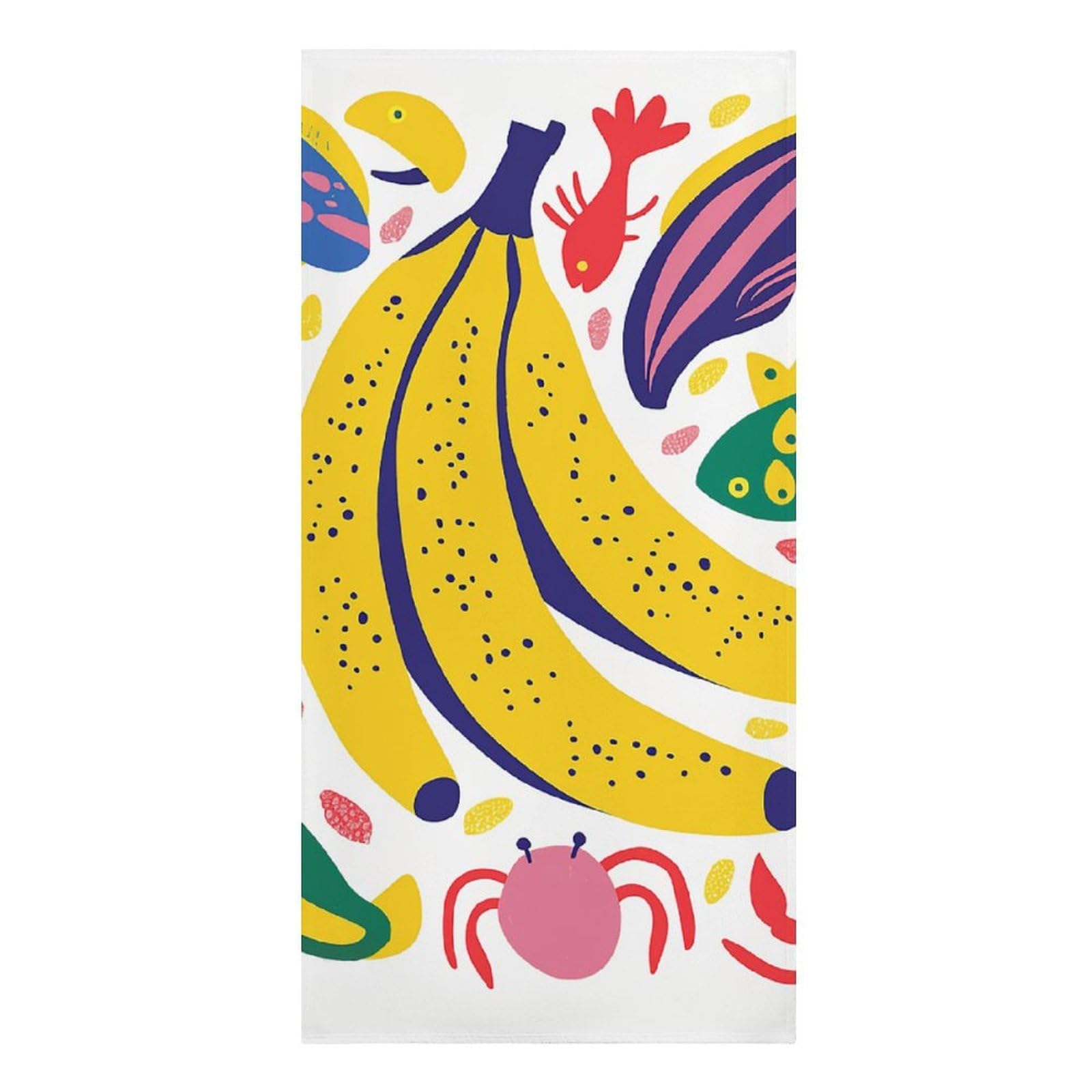 asbwuo Fish and Crabs Beach Towels Extra Large Quick Dry Absorbent