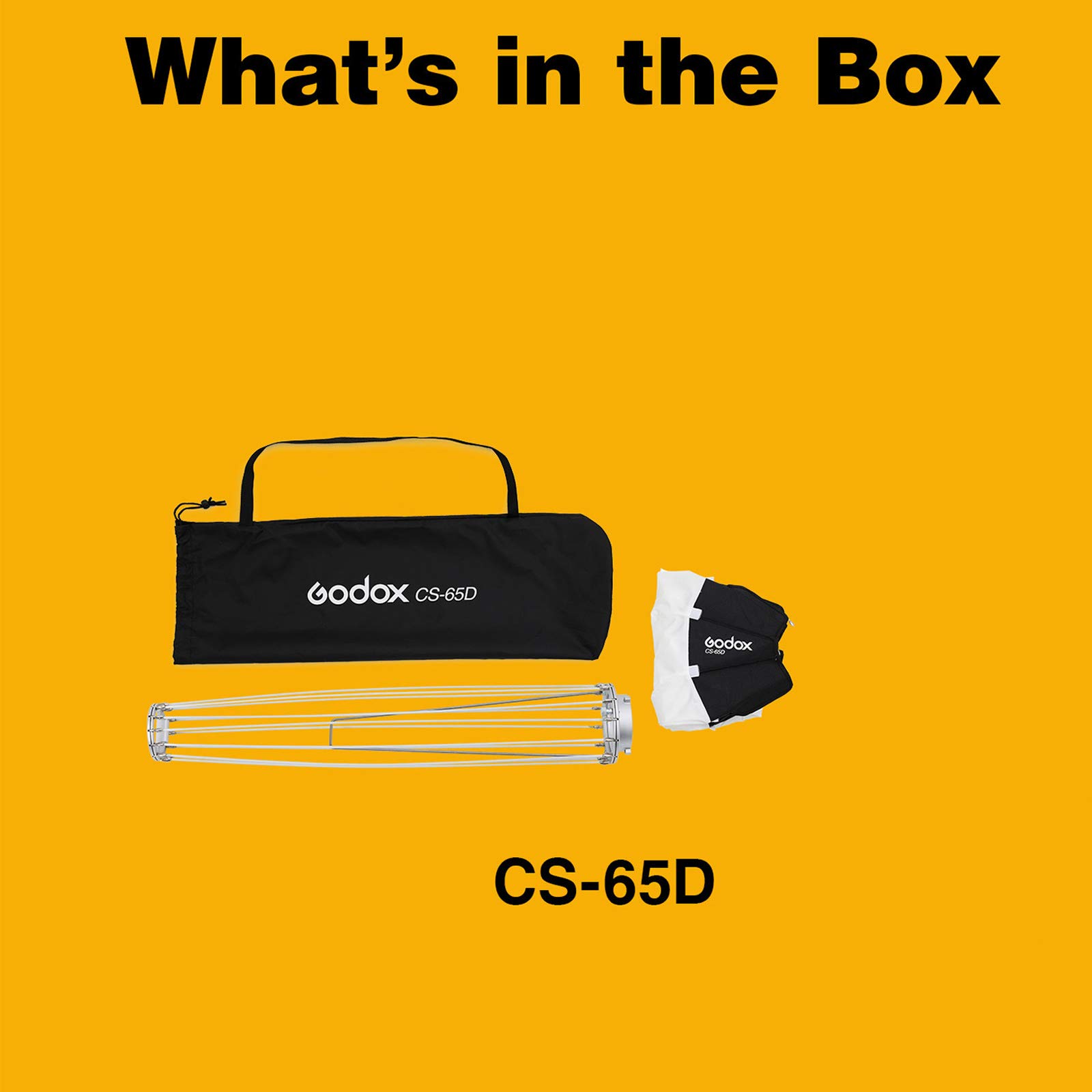 Godox CS-65d Lantern Softbox 65cm,Mount Bowens,Installation Rapide 65cm Softbox Globe Blobe pour Photo Portrait Studio Video Éclairage Continu Photographie
