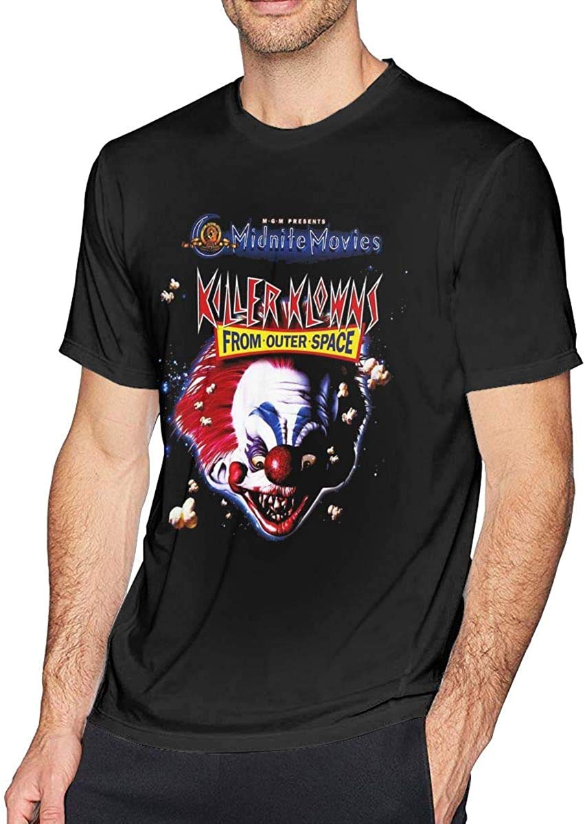 Biftersc83u Men's Shirt Practical Killer Klowns from Outer Space Logo Round Neck Short Sleeve Shirts