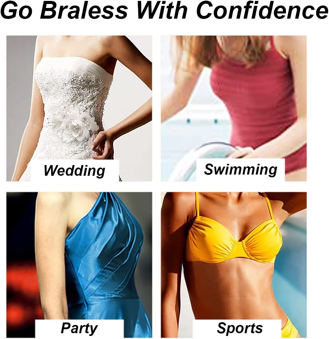 Home-X Teardrop Satin Nipple Covers for Women, Adhesive Nipple Covers to Wear under Outfits, 5 Pairs, 3 1/4" L x 2 3/4" W, Dark Brown - Image 6