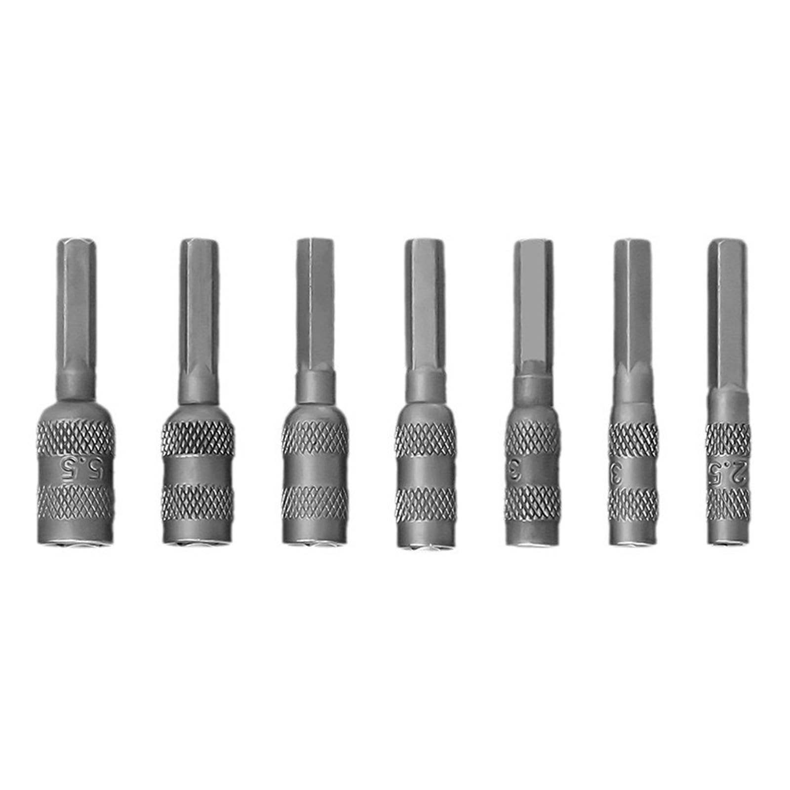 Lirrvb 7Pcs Hexagonal Socket Hexagonal Shank Nut Driver Screwdriver Bit For Electric Drill Screw Installation Removal Household Repair Kits
