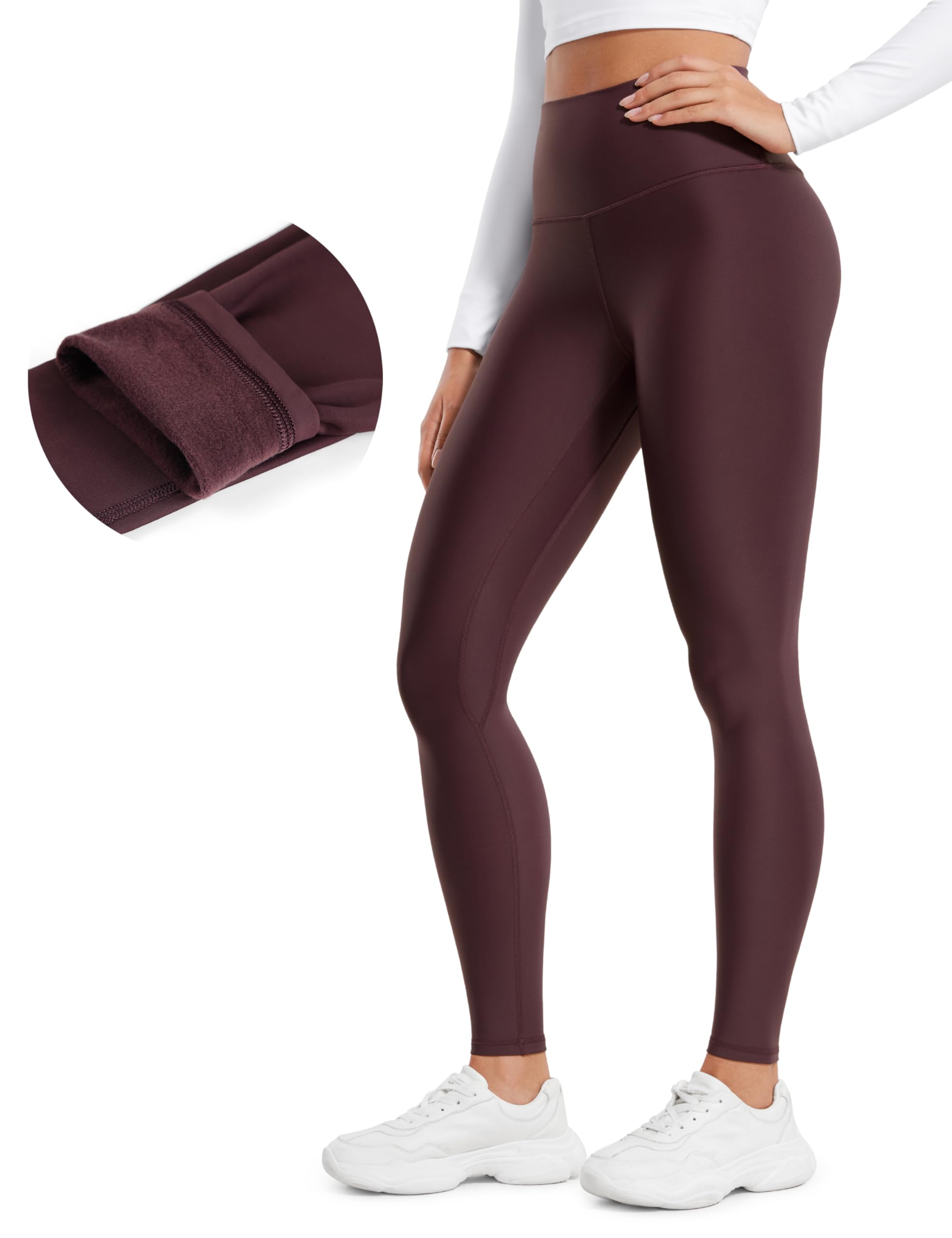 CRZ YOGA Fleece Thermal Leggings 28''