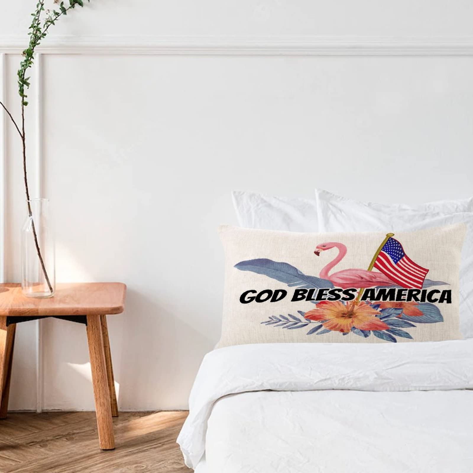 Federa Per Cuscino Rettangolare Farmhouse Con Scritta Give It To God – 30x50 Cm – Cotone E Lino Per Divano - 3
