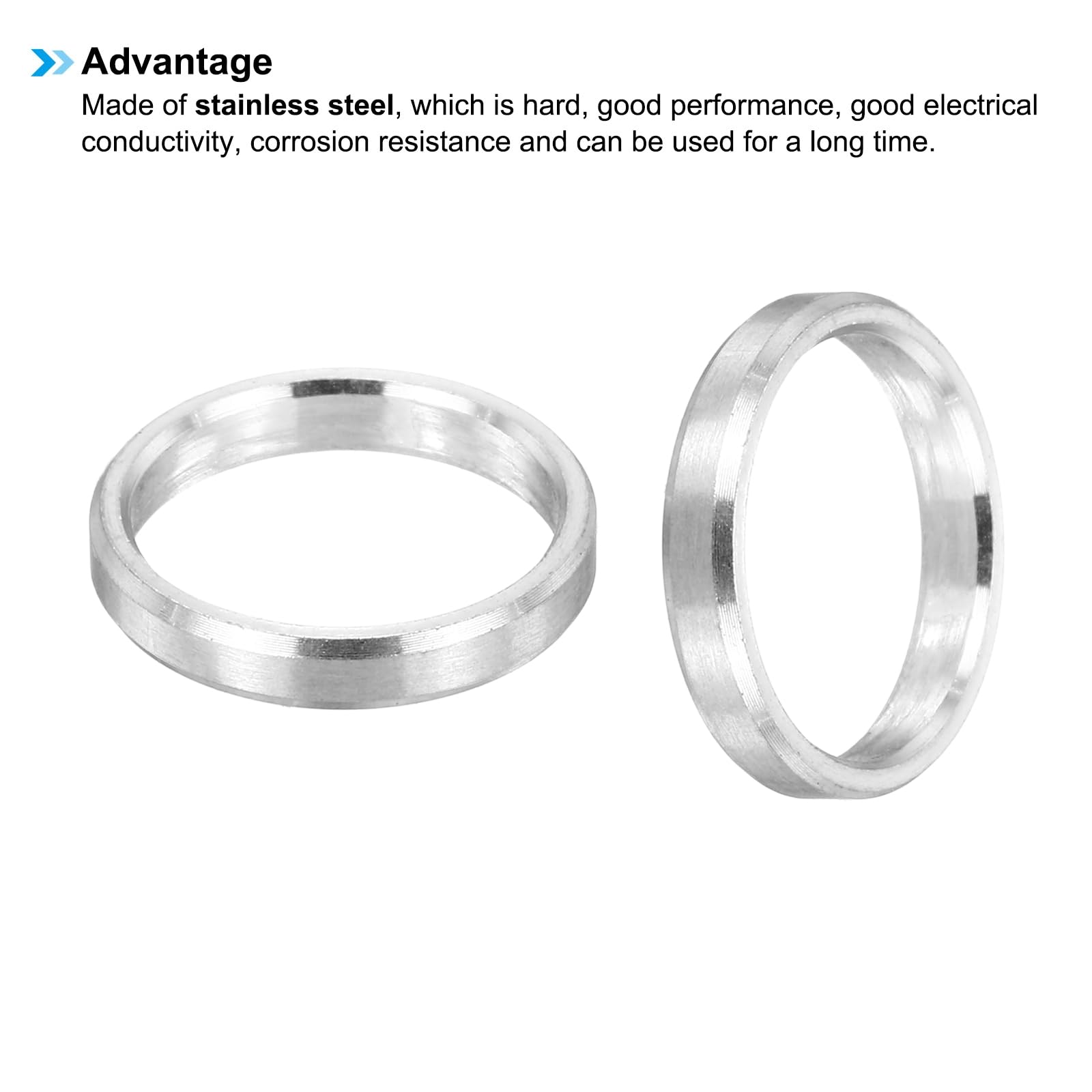 PATIKIL M10 Stainless Steel Spacers, 12Pcs Metal Spacer 10mm ID x 12mm OD x 2mm L Screw Standoff for 3/8" or M10 Screw - Image 4