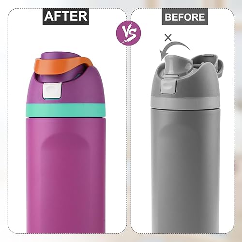 Miniatura 5 de 2 botones de repuesto compatibles con Owala FreeSip de 24 onzas y 32 onzas, sin BPA, tapa de botella de agua, interruptor de empuje, tapa superior,