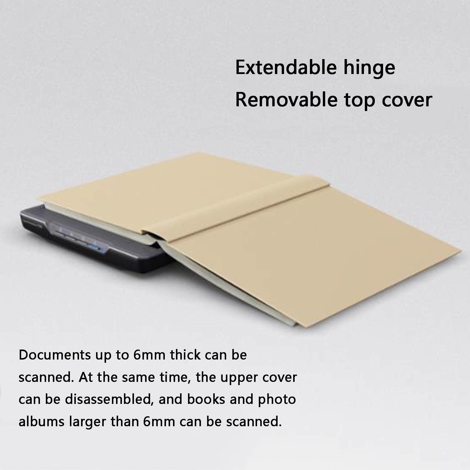 Escáner Plano de Gran Formato A4, escáner de Documentos, fotografías y Libros, sin Marco, escaneo automático, resolución óptica de 4800 PPP, velocidades de escaneo rápidas de 9,9 Segundos, para el h
