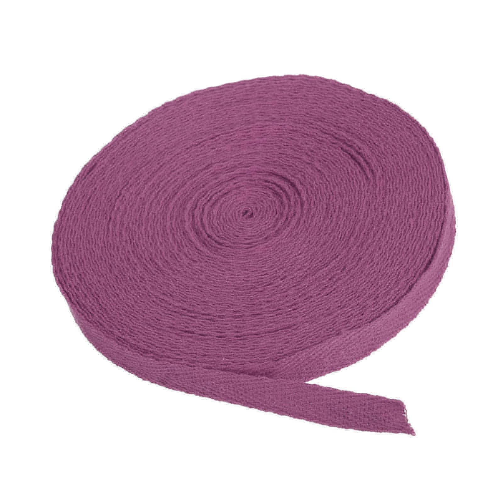 MACHSWON Cotton Twill Tape 3/8 Inch 10 Yards 100% Cotton Ribbon Bias Binding Tape Herringbone Webbing Trim for Sewing Gift Wrapping Craft DIY Purple Rose — image 1