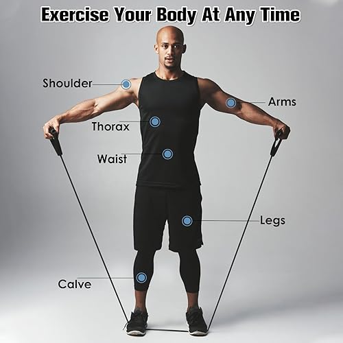 Miniatura 3 de Bandas de resistencia con asas, bandas de ejercicio de entrenamiento fáciles de sostener, cómodo accesorio de entrenamiento para hombres y mujeres,