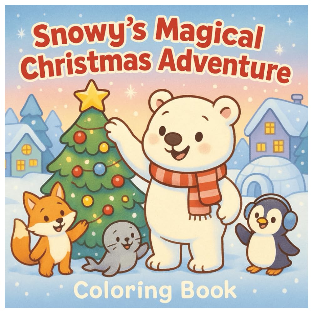 Snowy's Magical Christmas Adventure (Christmas Coloring Fun)