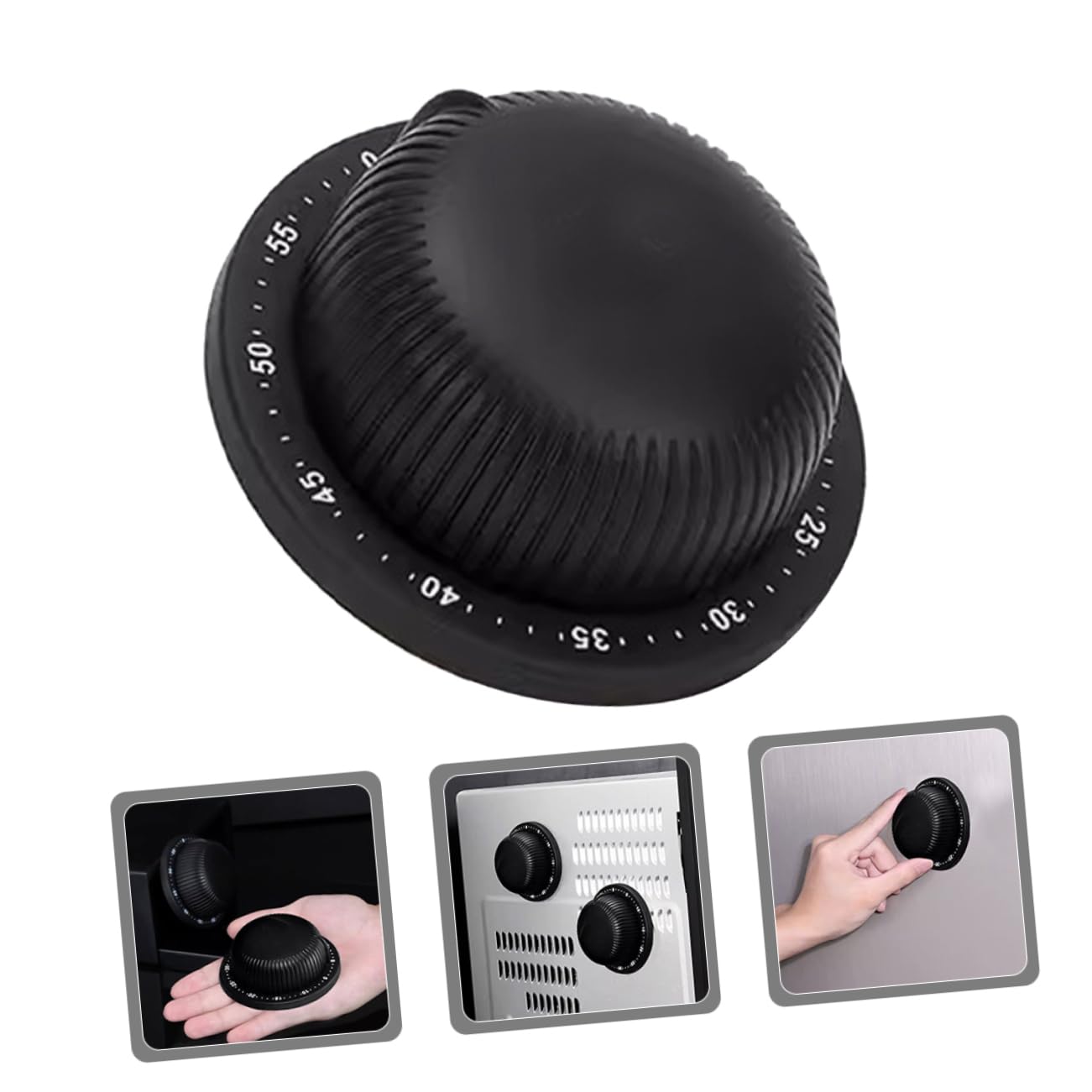 SHINEOFI 5 Piezas Temporizador De Cocina Temporizador para De Temporizadores para Mecánico Cocinando Dispositivo De Cronometraje para La Cocina El Plastico Negro