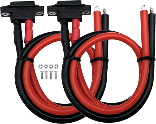 Miniatura 1 de Cable de coleta macho XT60EW-M XT60, conector de montaje en panel XT60 con cable de 12 AWG de 11.8 in para RC Dron, aviones FPV Racing Drone