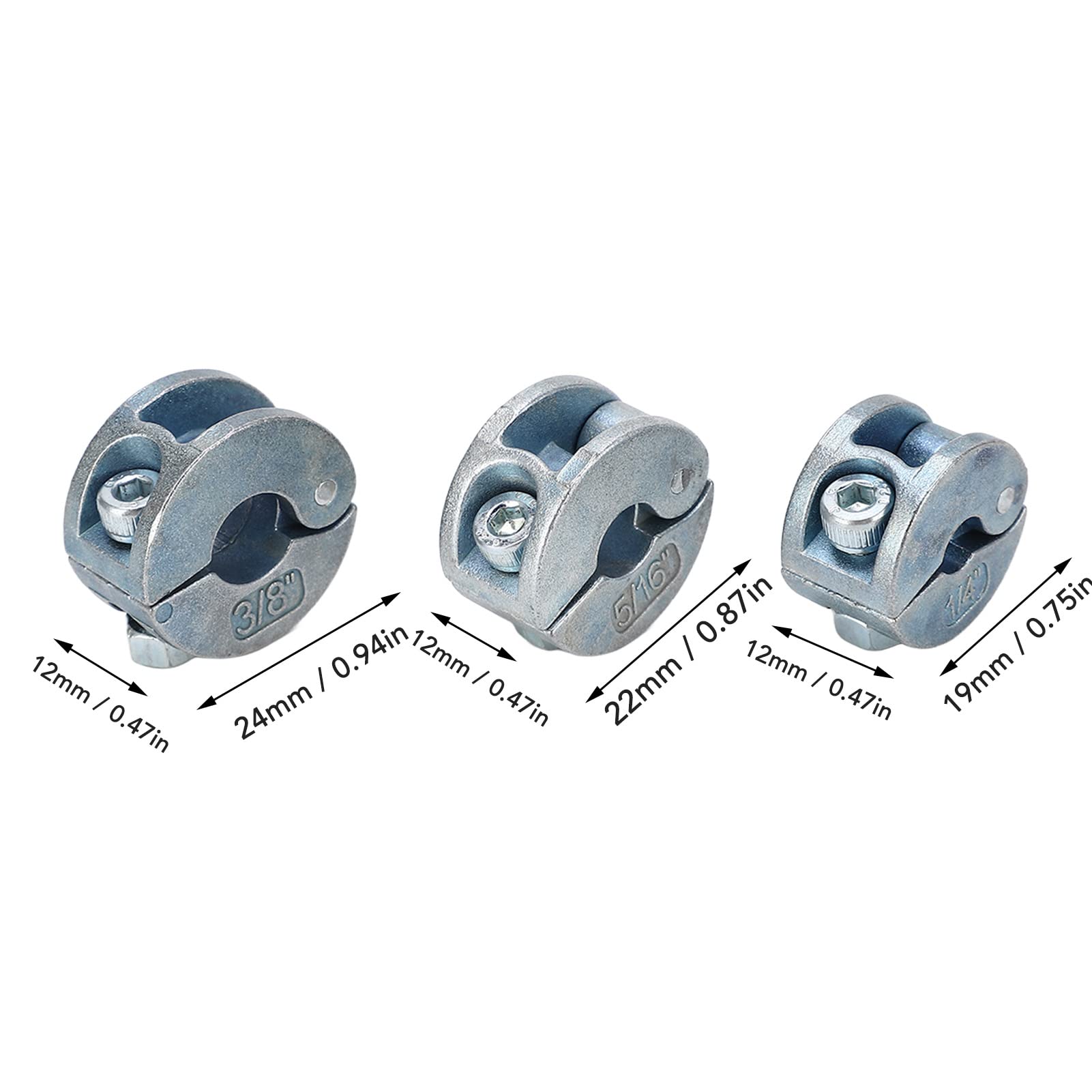 Set 8 Anelli Limite Per Trapano - Stop Profondit&agrave; Da 3 A 16mm, Con Chiave Esagonale