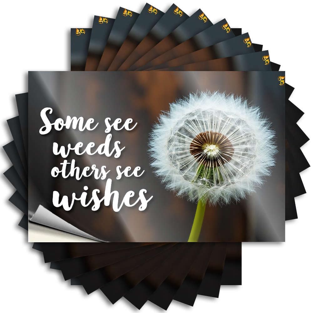 Emo Winter Decals - Some See Weeds, Others See Wishes. Removable Decal Bumper Easy Peel for Drinking(6X9CM)