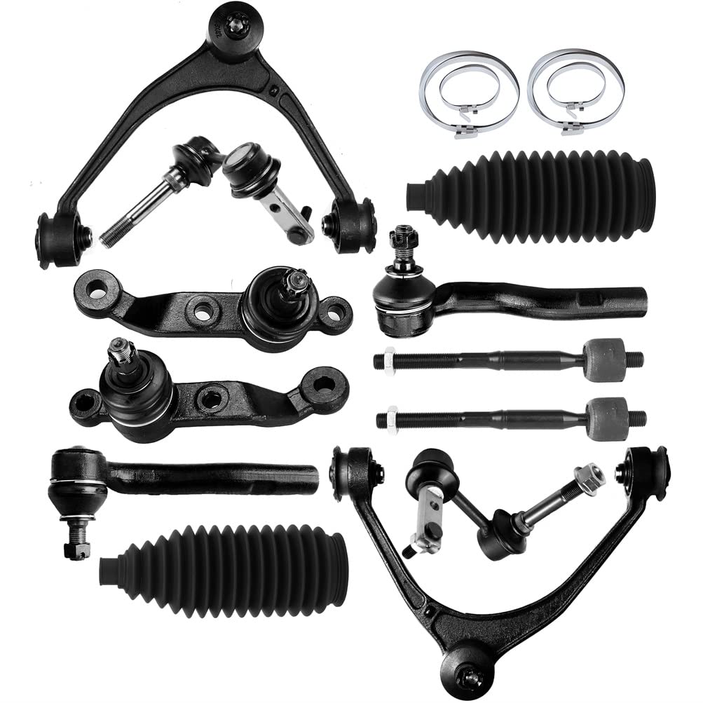 フロントス AMFULL New Assembly 12PC Front Upper Control Arm and Ball Joint