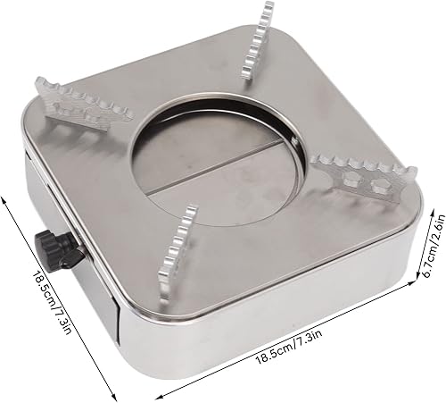 Miniatura 2 de Tyenaza Estufa de alcohol, quemador de alcohol portátil de acero inoxidable, estufa de mochilero, estructura de quemador, estufa de campamento para