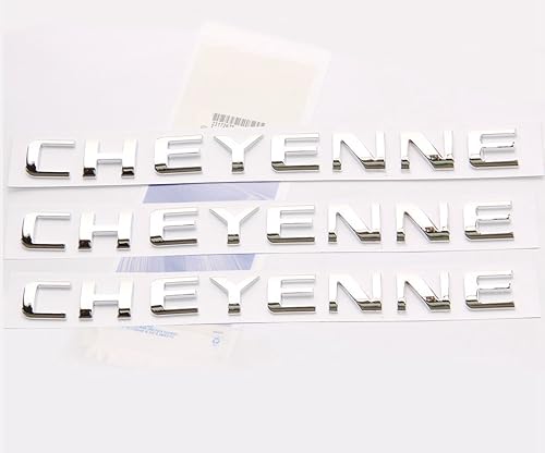 Miniatura 6 de Yoaoo 3x OEM Black Cheyenne Nameplate Emblems Badge for Silverado Shiny 3D New