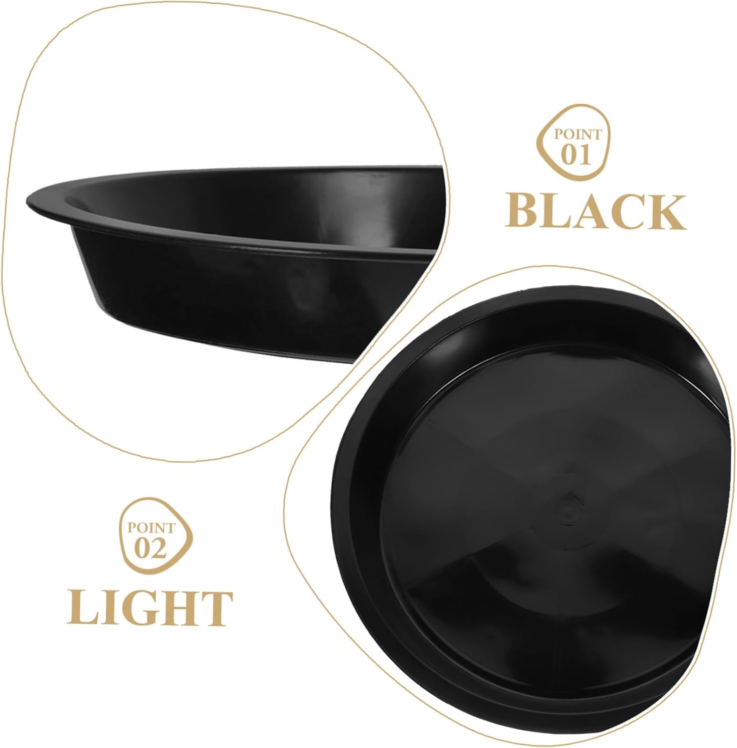 75pcs Heavy Duty Round Plant Saucer Trays for Use Plastic Drip Trays for Flower Pots Collects Excess Water for Gardening