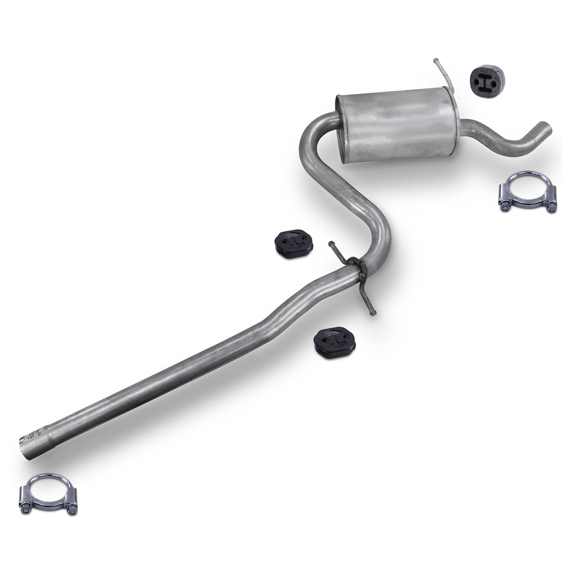 ATEC Germany Auspuff Schalldämpfer Set 1x Mittelschalldämpfer, mit Montagematerial Kompatibel mit SKODA OCTAVIA 2 (1Z3) (1Z5), VW GOLF 5 (1K5) (AJ5), JETTA III (1K2)