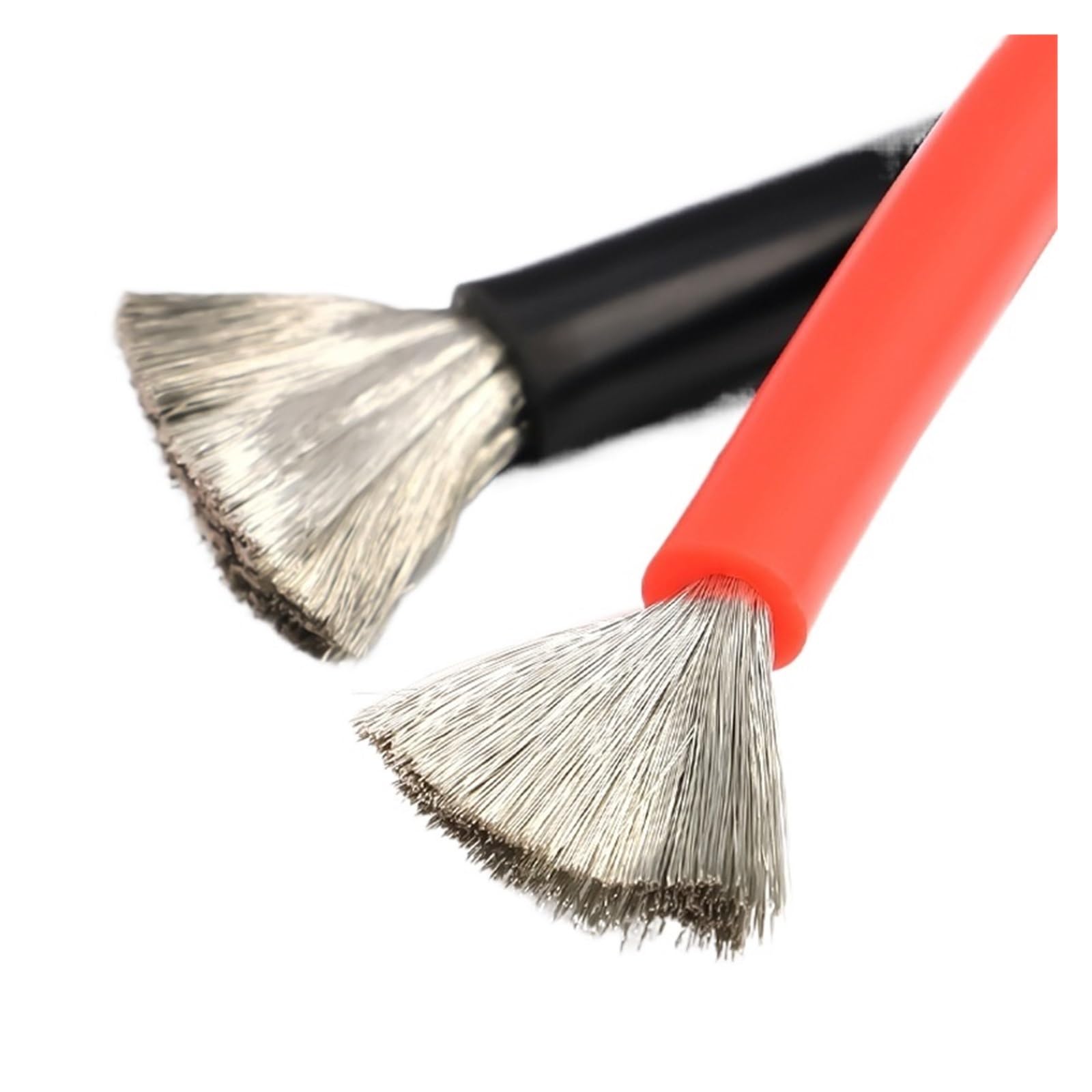 1/2 Uds 5m 2 Pines Cables De Silicona Negro Rojo 30 28 26 24 22 20 18 16 14 12 10 8 AWG Eléctricos Resistentes Al Calor for Batería Coche(Black Red 5 m,12AWG)