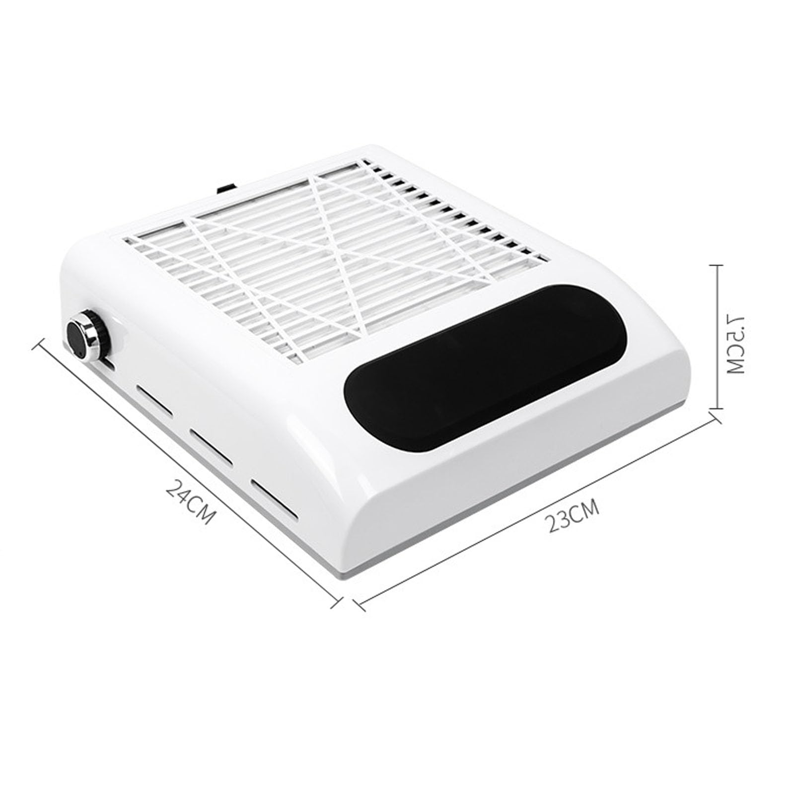 Aspiratore per Polvere da Unghie Regolabile 80W – Aspirapolvere da Tavolo con poggiamano e Filtro Denso, estrattore Portatile per limatura, per casa e Salone
