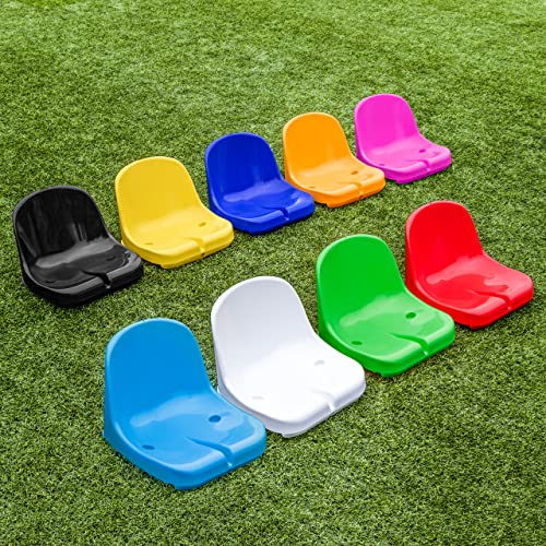 FORZA Plastic Shelter & Stadium Seats | Premium Moulded HDPE Sports Seating (Black, Pack of 10)
