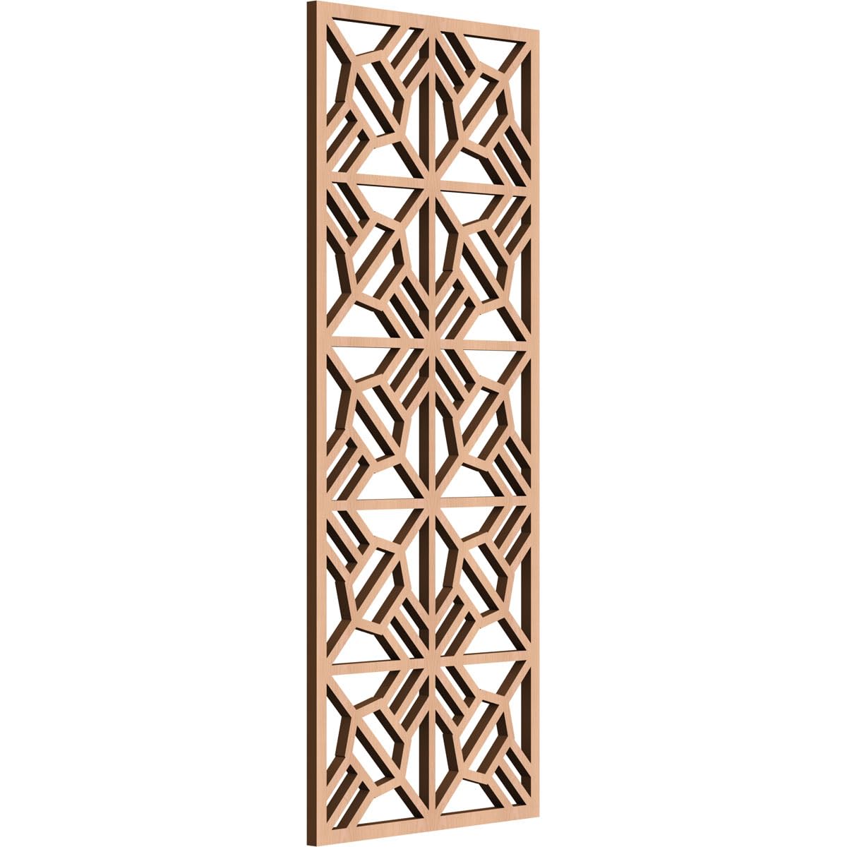 11 3/8"W x 29 3/8"H x 3/8"T Auburn Decorative Fretwork Wood Wall Panels, Alder