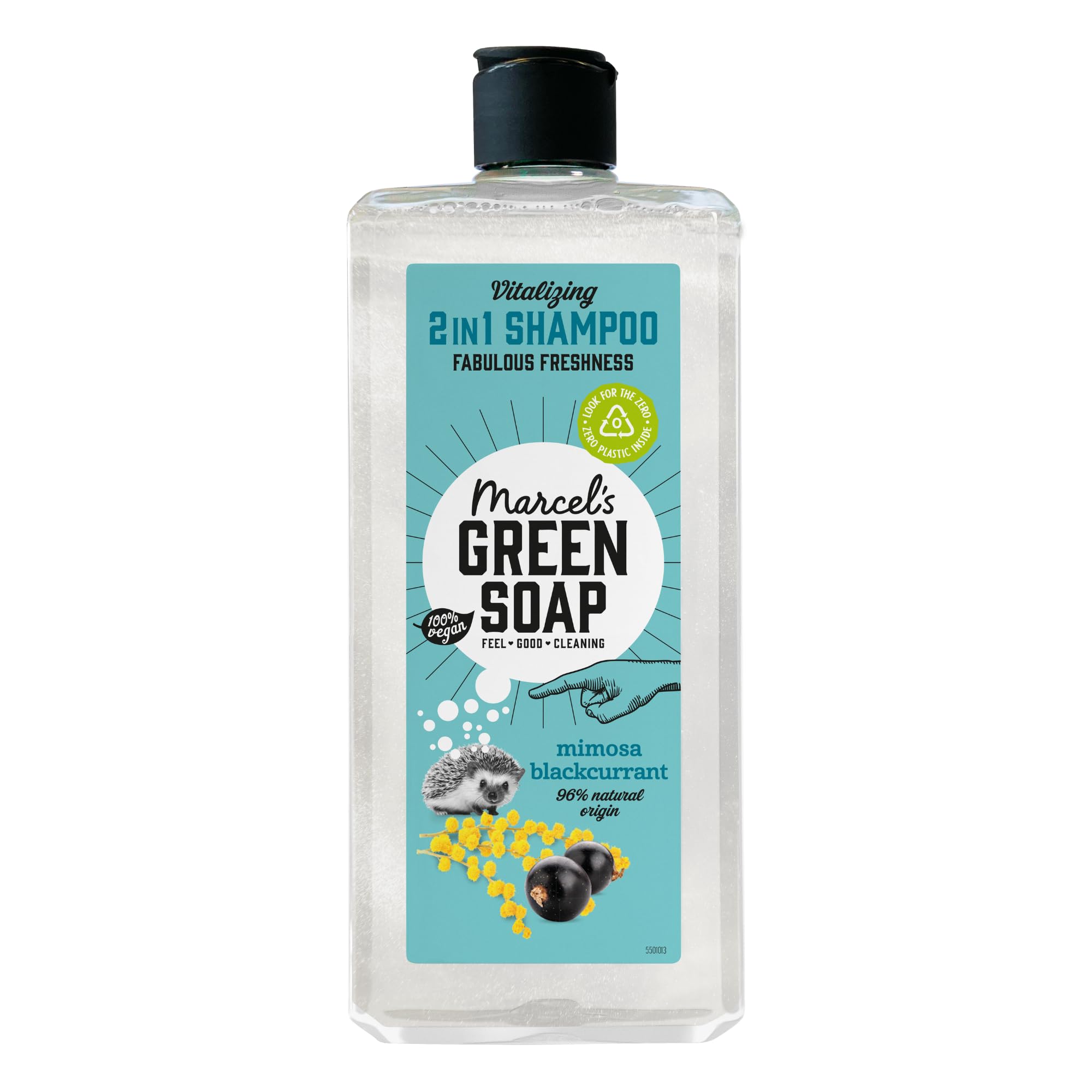 Marcel's Green Soap - 2 in 1 Shampoo Mimosa & Blackcurrant - Microplastic-free formula - Vegan - Refillable - 300ml