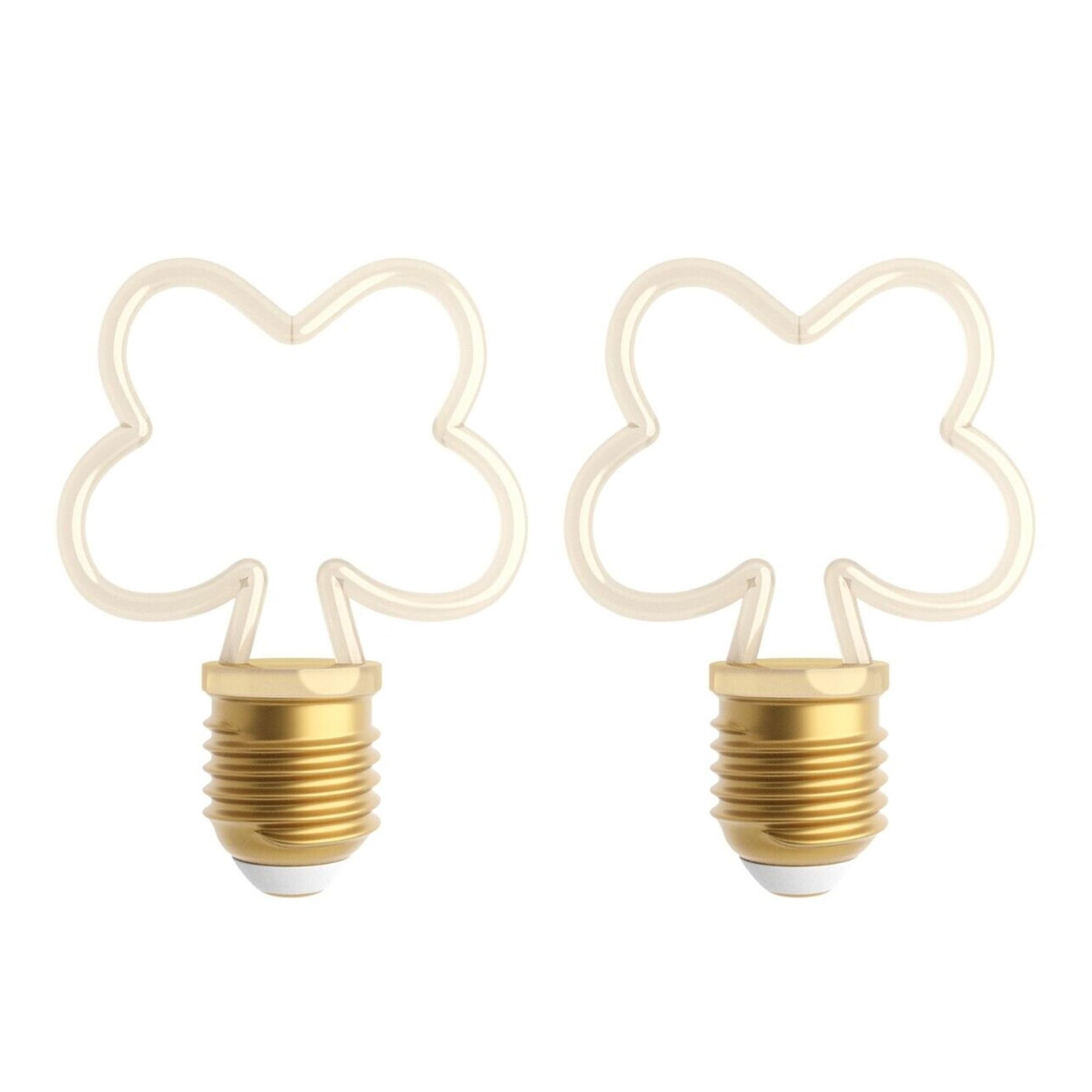 Decorative Ambient Angle Retro LED Bulb Light for Cafes, Restaurants, Bars, Clubs and Living Rooms (Style 3, 2 Pack)