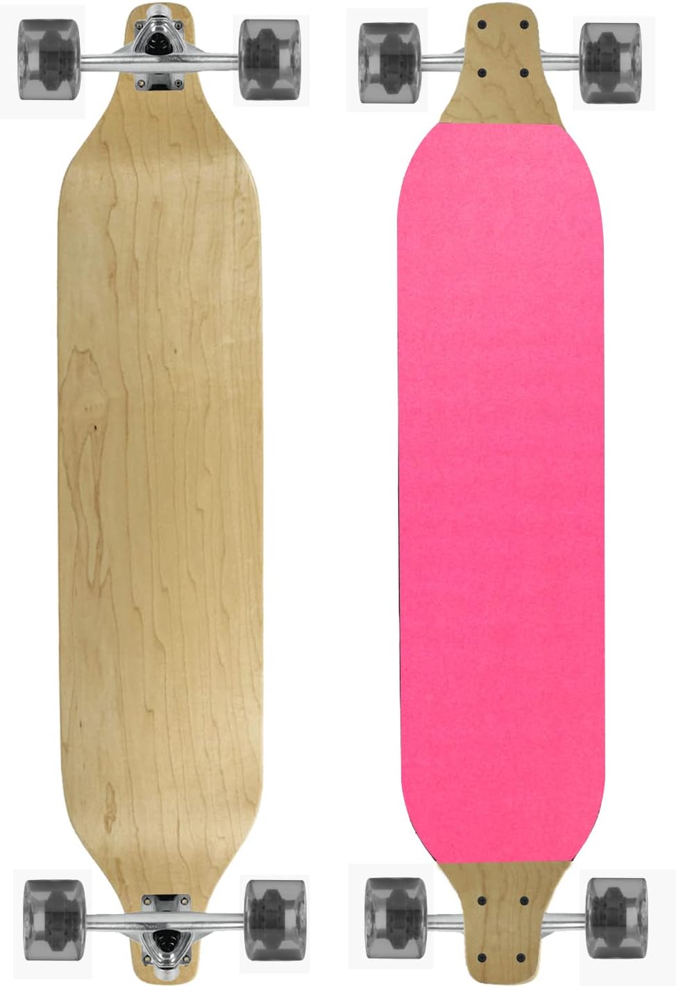 TGM Skateboards Drop Down Longboard Pink with 76mm Wheels and 180mm Trucks