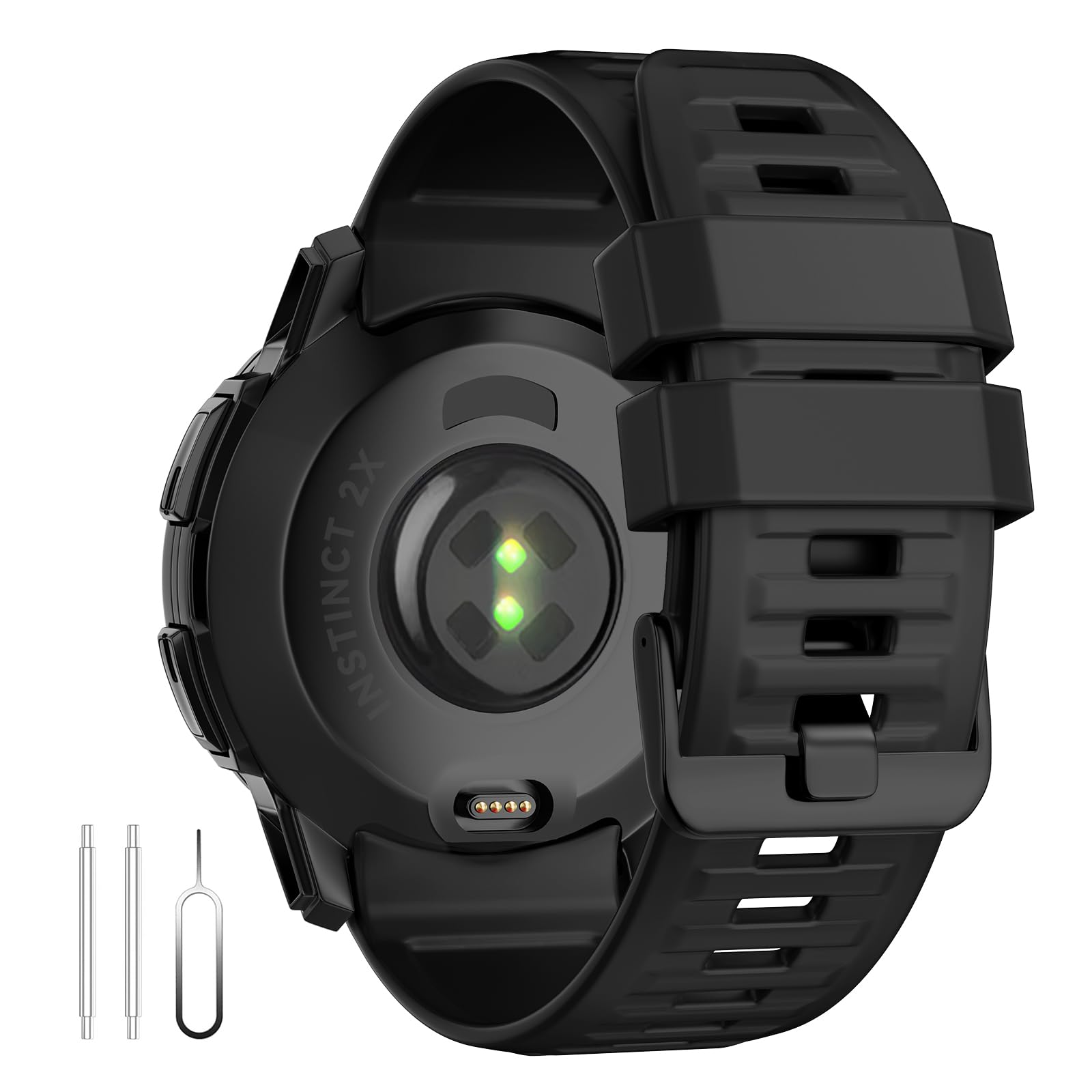 U-LIMVE Watch Strap for Garmin Garmin Instinct 2X Solar Tactica/Instinct 2X Solar, 26mm Silicone Replacement Watch Band