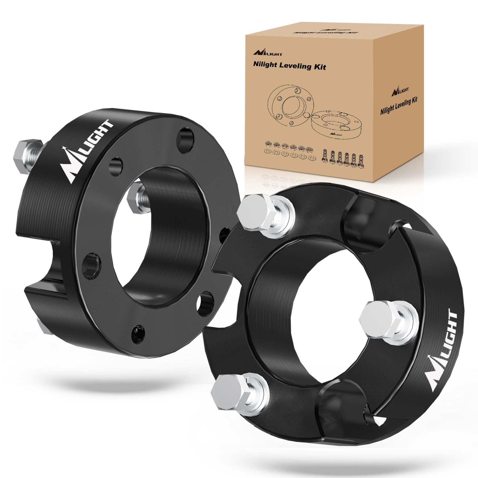 Nilight 3" Leveling Kit for Toyota Tacoma 2005-2023 &amp; 4Runner 2003-2023 | 1.49" Thick Strut Spacers Raise the Front Approx 3" to Improve Stance and Ground Clearance for Towing, Hauling &amp; Off-Road Use