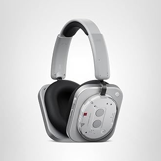 Headphone (1) Wireless Over Ear Headphones with Active Noise Cancelling, Up to 80 Hours of Battery Life, Hi-Res, Spatial Audio, Water Resistance - White