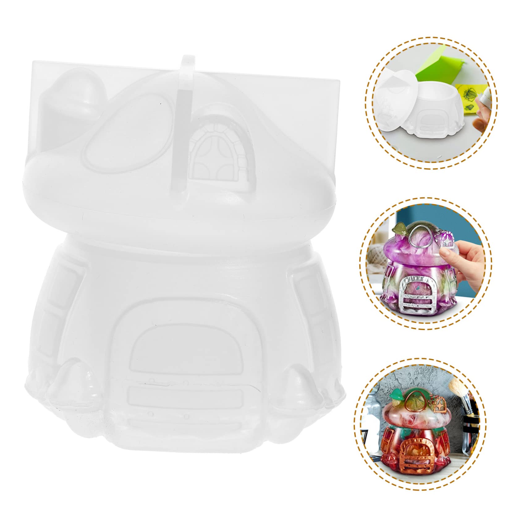 SHINEOFI 3ensembles Moule Silicone pour Plateau De Rangement Forme De Champignon Moule à Flexible Et Réutilisable pour Décoration Bricolage