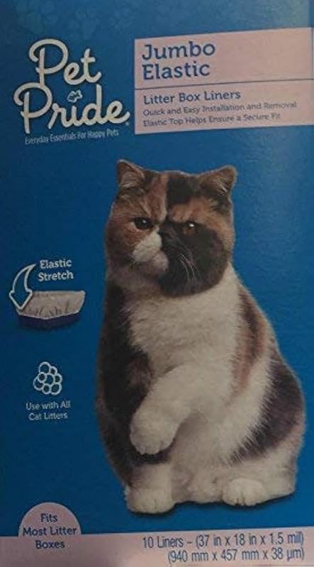 Forros elásticos Jumbo para caixa de areia de gatos Pet Pride, 10 unidades