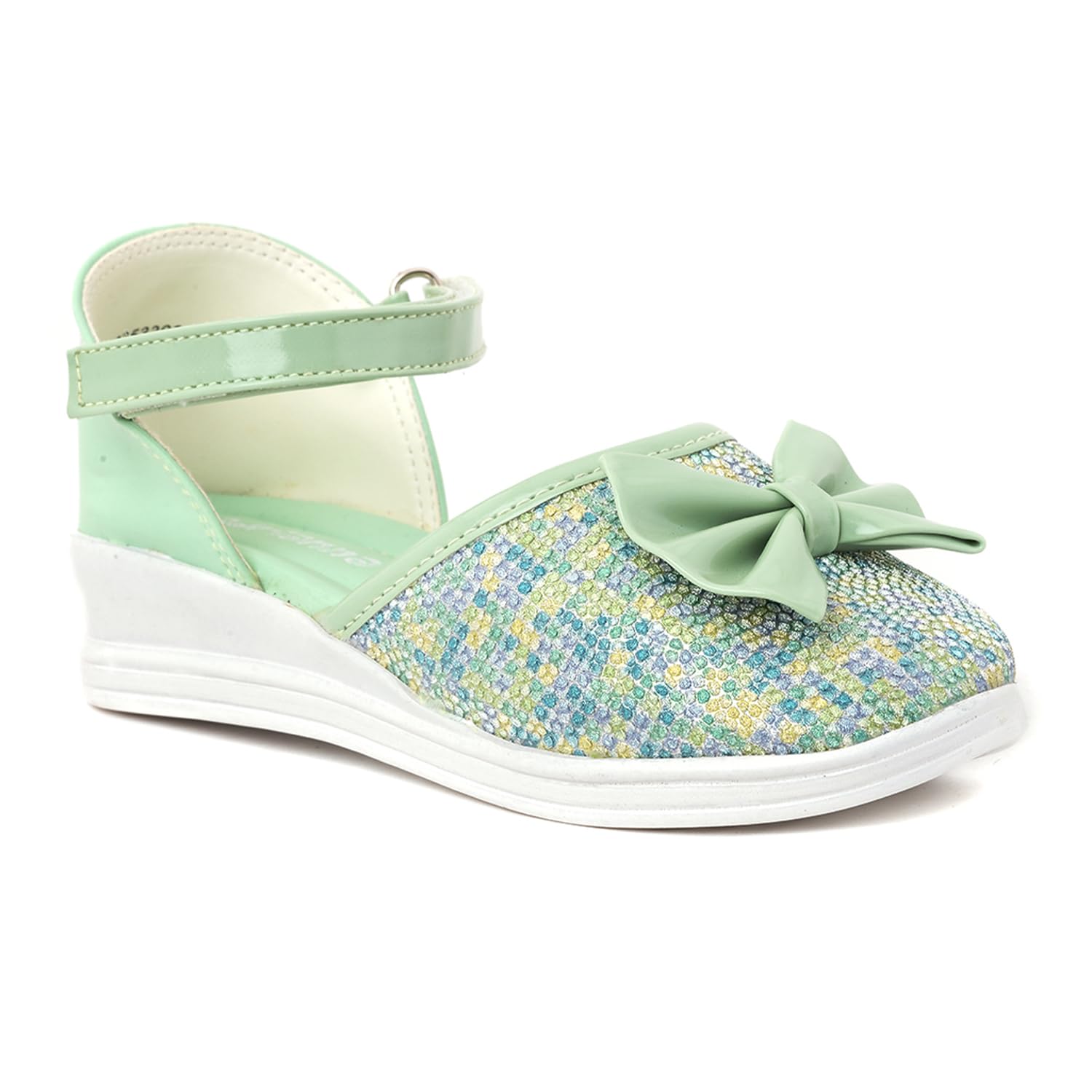 Khadims Adrianna Green DOrsay Wedge Heel Sandal for Girls - 4.5-12 yrs (3603537) (B0CHB6TJGW) Amazon Price History, Amazon Price Tracker