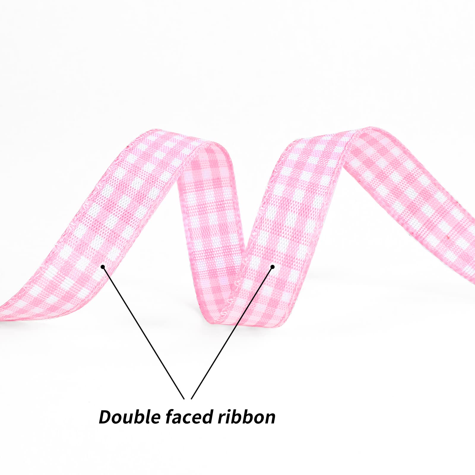 Weiß-schwarzes Gingham-Band, 9,5 Mm X 45,7 M – Kariertes Geschenkband Für Basteln, Dekoration & Mehr