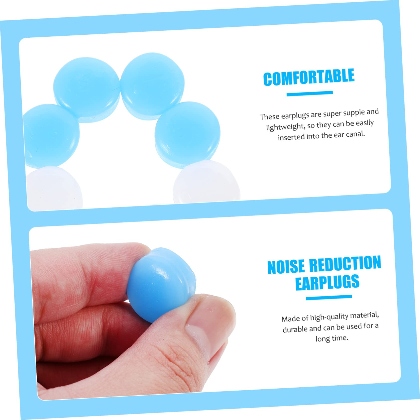 Healeved 72pezzi Tappi Auricolari Silicone Morbido e Riutilizzabili Per Sonno e Viaggi Riduzione Del Rumore Per Aerei e Treni Comodi e Sicuri Per Udito