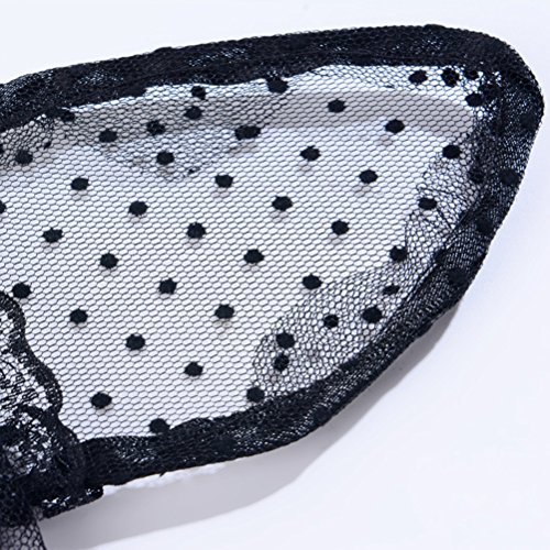 BESTOYARD Halloween Headband Cat Ears Headband with Veil Halloween Masquerade Party Fancy Dress Costume for Cosplay (Black) - Image 4