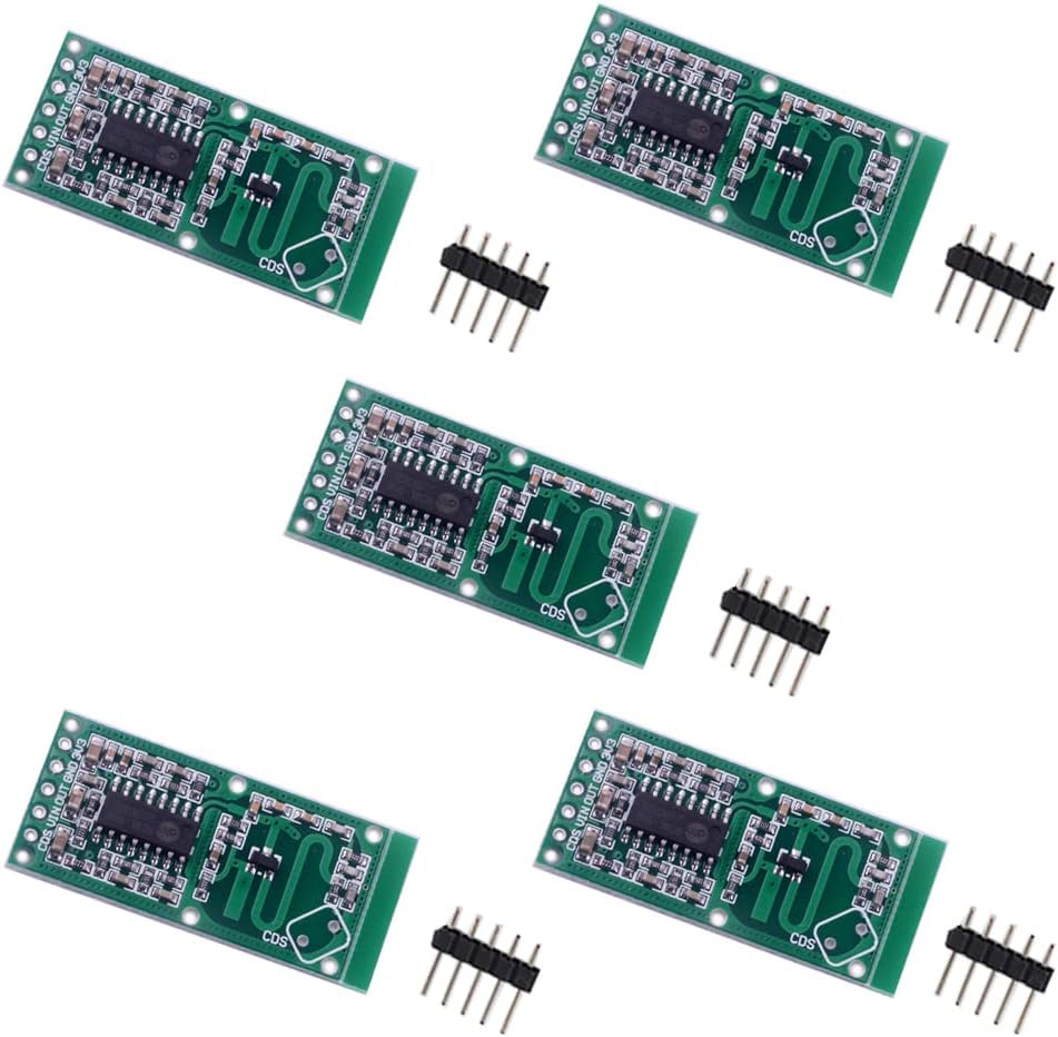5PCS RCWL-0516 Motion Detection Sensor, Microwave Radar Sensor Switch Module for Arduino ESP8266 Nodemcu Wemos for Animals Detector, Detection Distance 5-7m, Better Than HC-SR501