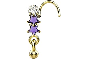 Ethereal Star Nose Ring Hoop: Celestial Adornment for the Bold