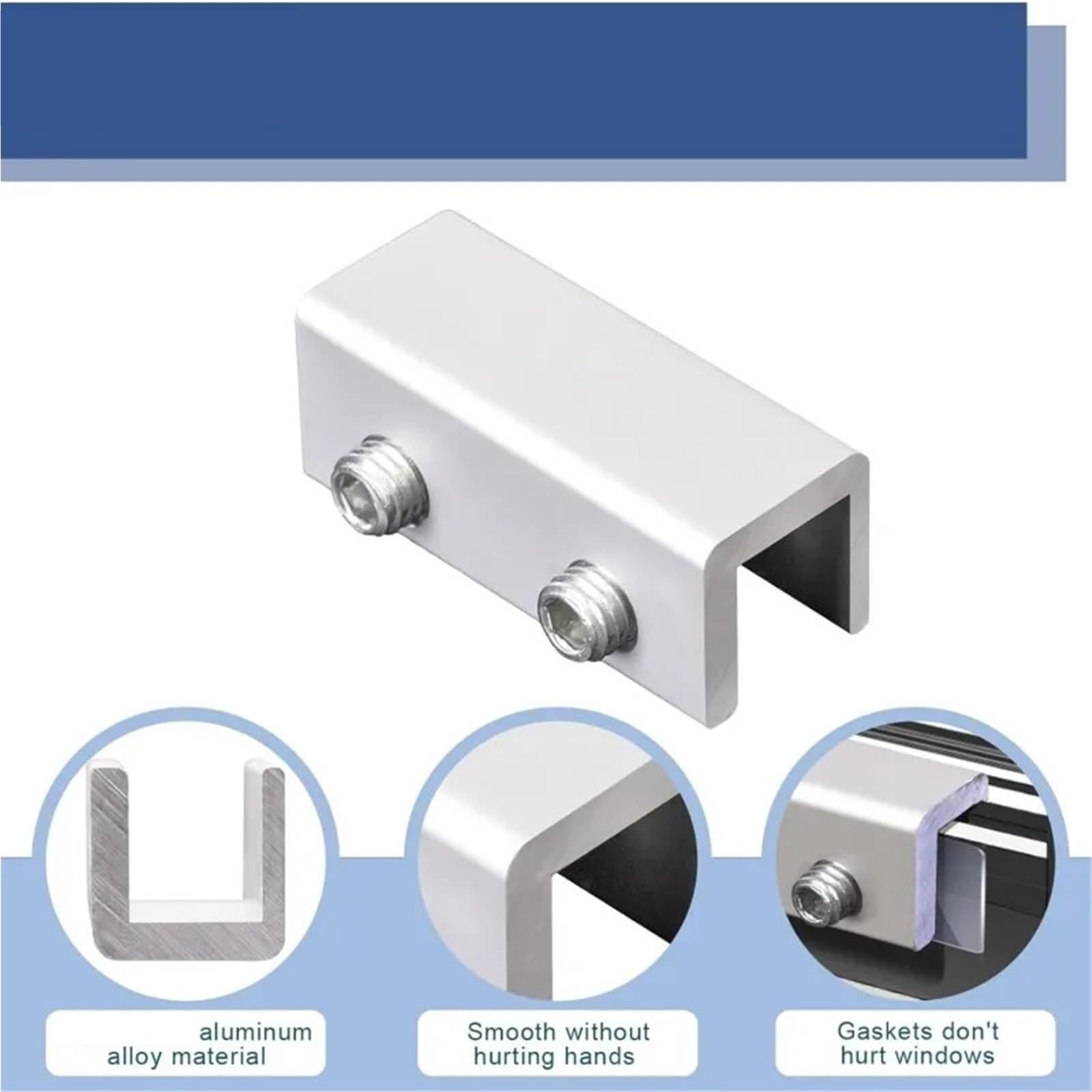 10 Stück Fenstersicherungsstopper Aluminiumlegierung Schiebefenster Diebstahlsicherung Fensterschiebetür Sicherheitstürschloss Für Zuhause(Double hole,8 Set)