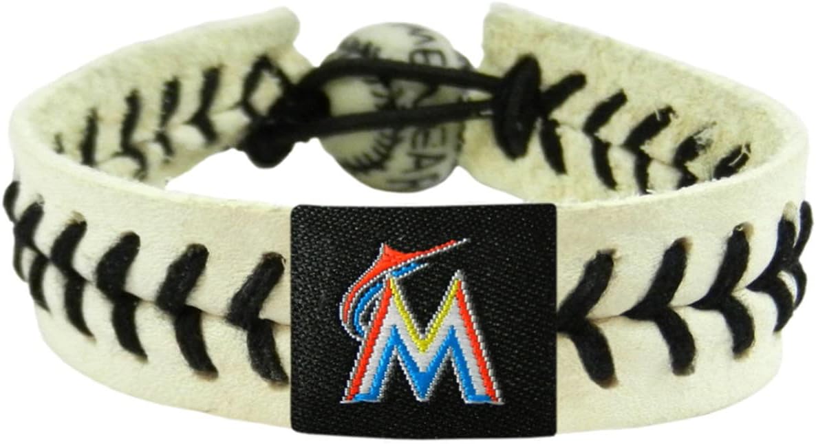 MLB Miami Marlins Genuine Baseball Bracelet