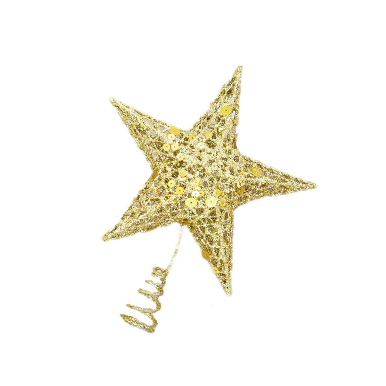 PRETYZOOM 2St Funkelnde Weihnachtsbaumspitze Weihnachtsbaum-Sternspitze Ornament Glitzernde Weihnachtsbaumspitze Stern Baumspitze vertikal Zylinder Metall Dekorationen