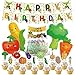 Vegetable Birthday Party Supplies Cute Vegetable Party Decorations Include HAPPY BIRTHDAY Banner Foil Balloons Cake Topper Cupcake Toppers Cartoon Birthday Party Decoration