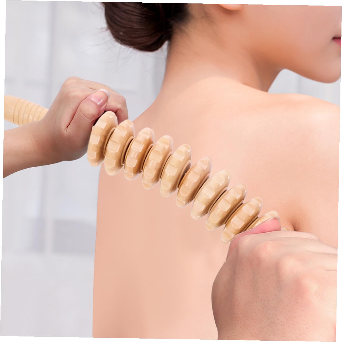 Bastone Per Massaggio Corporeo 3 in 1 in Legno, Kit Massaggiatore Linfatico e Rilassante, Strumenti Portatili Per Massaggi Drenanti, Per Uso Domestico e Relax