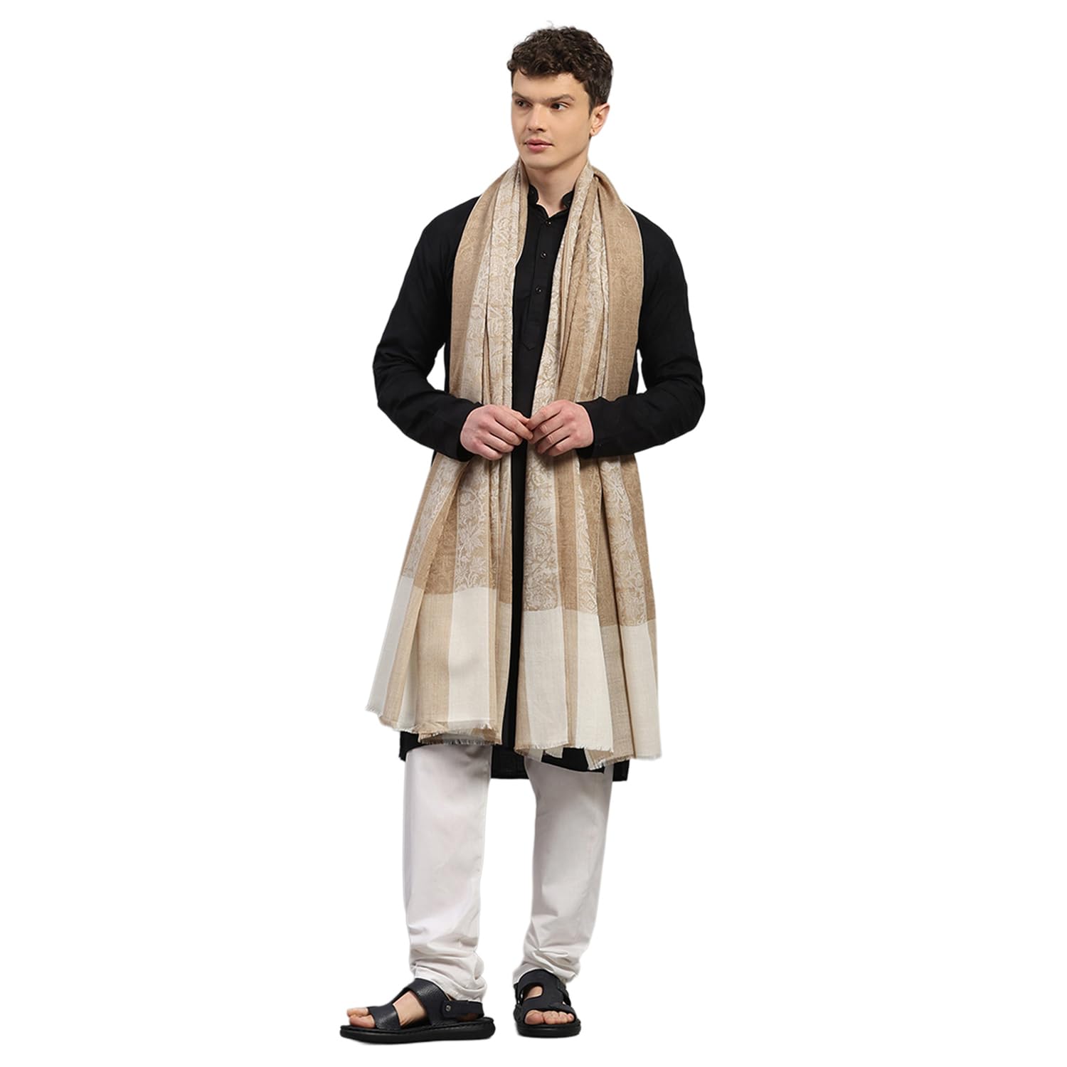 Mens Regular Fit Self Design Lohi | Warm Traditional Blanket Wrap for Men | Soft Wool Lohi for Winter Season | Stylish Ethnic Warm Wear for Men (Pack Of 1)-image-19