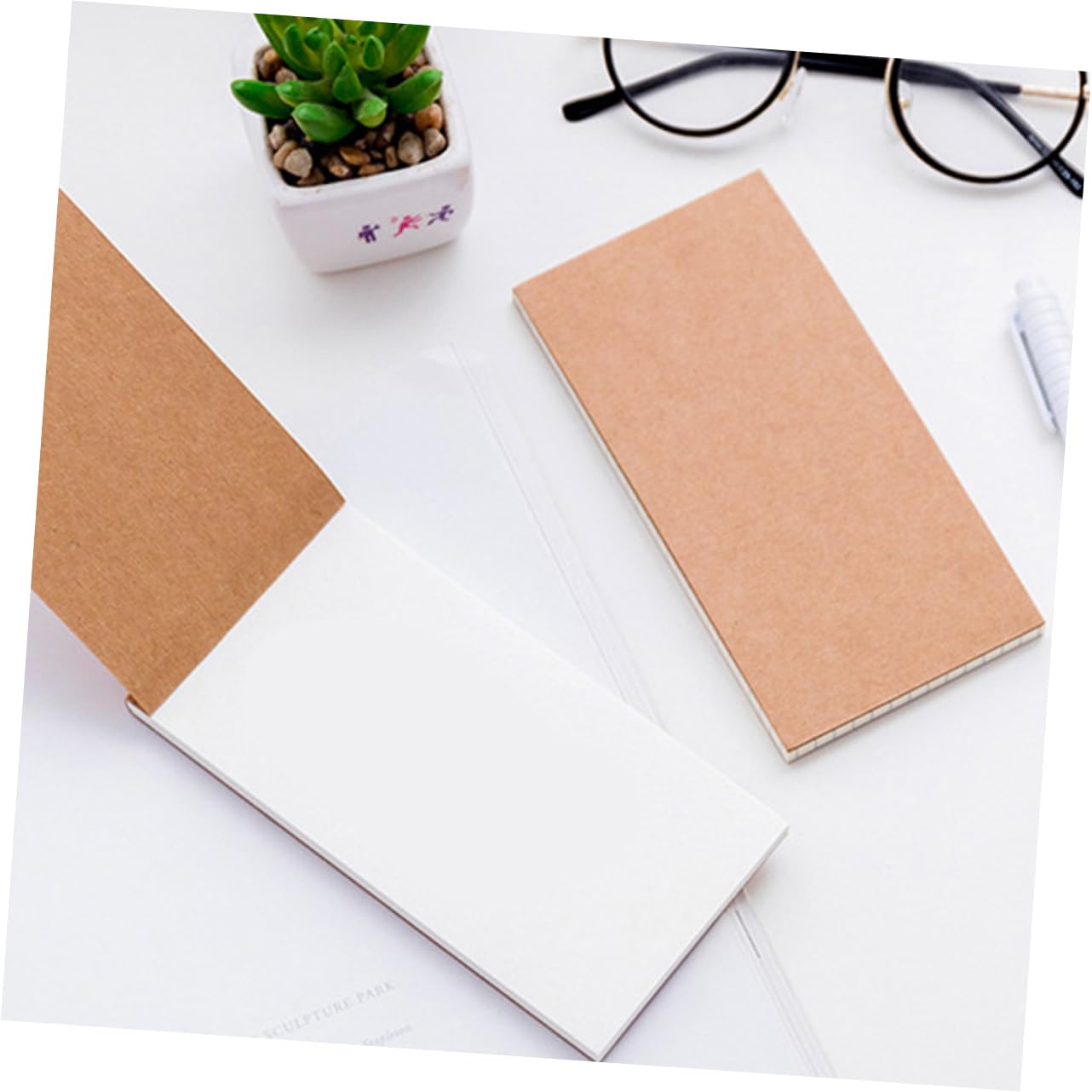 12 pièces Bloc Notes Portable pour Étudiants Notepad Pratique à Déchirer Papier Kraft Cahier à et Planification pour École Bureau